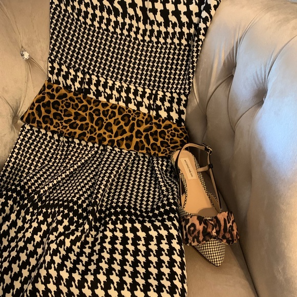 Antonio Melani style Galorie color hounds tooth, with a leopard bow. - Picture 8 of 13